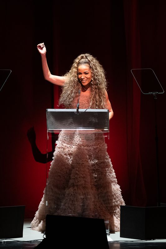 Honorary Chair Sunny Hostin Makes Opening Remarks at Ailey's 2023 Opening Night Gala