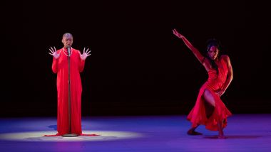 Honorary Chair Cynthia Erivo and Ailey's Samantha Figgins performing A Tribute and Celebration for Judith Jamison at Ailey's 2023 Opening Night Gala