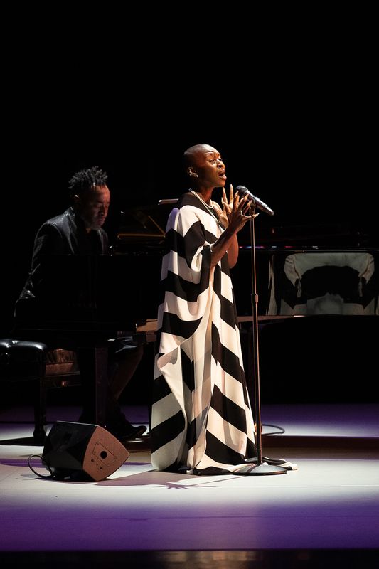 Honorary Chair Cynthia Erivo performing a live rendition of Both Sides Now at Ailey's 2023 Opening Night Gala