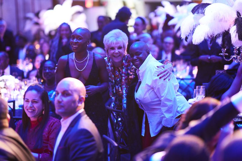 Honorary Chair Cynthia Erivo Co-Chair Elaine Wynn and Hope Boykin at Ailey's 2023 Opening Night Gal