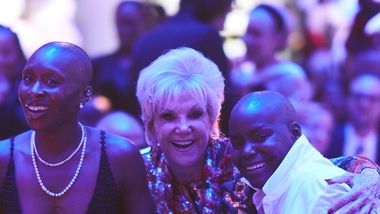 Honorary Chair Cynthia Erivo Co-Chair Elaine Wynn and Hope Boykin at Ailey's 2023 Opening Night Gal