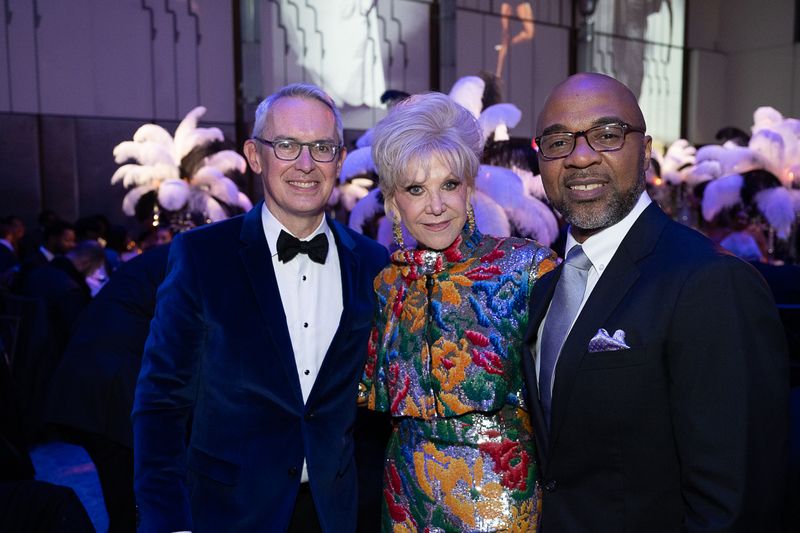 Ailey Executive Director Bennett Rink, Co-Chair Elaine Wynn and Associate Artistic Director Matthew Rushing at the 2023 Opening Night Gala