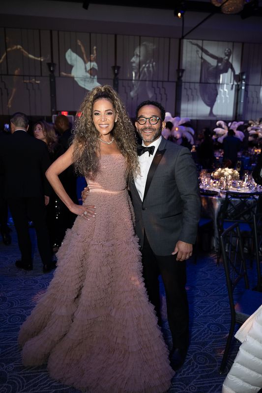 Honorary Co-Chair Sunny Hostin and Emmanuel Hostin at Ailey's 2023 Opening Night Gala