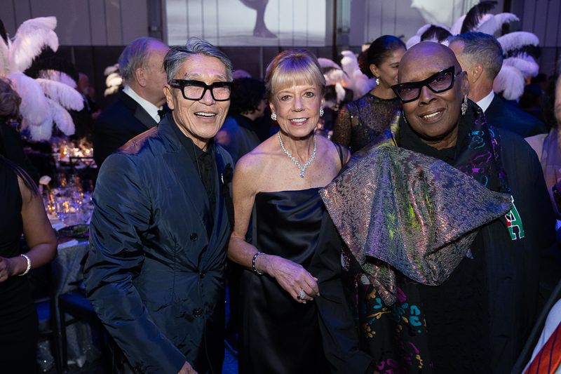 Masazumi Chaya, Gala Co-Chair Daria Wallach, and Judith Jamison at Ailey's 2023 Opening Night Gala
