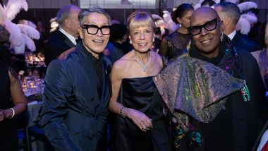Masazumi Chaya, Gala Co-Chair Daria Wallach, and Judith Jamison at Ailey's 2023 Opening Night Gala