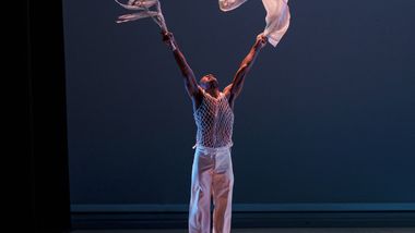 Alvin Ailey American Dance Theater's Xavier Mack in Alvin Ailey's Revelations