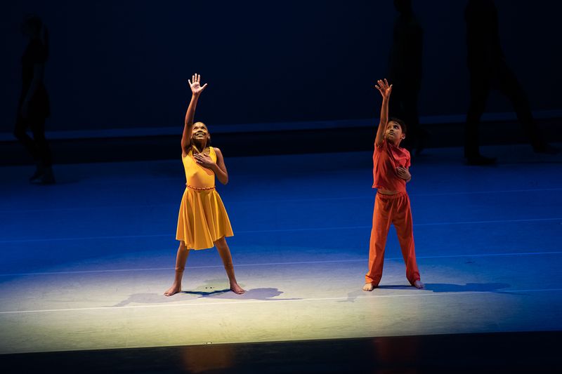 Students of The Ailey School Junior Division in Hope Boykin's Chasing the Spirit at the 2023 Ailey Spirit Gala