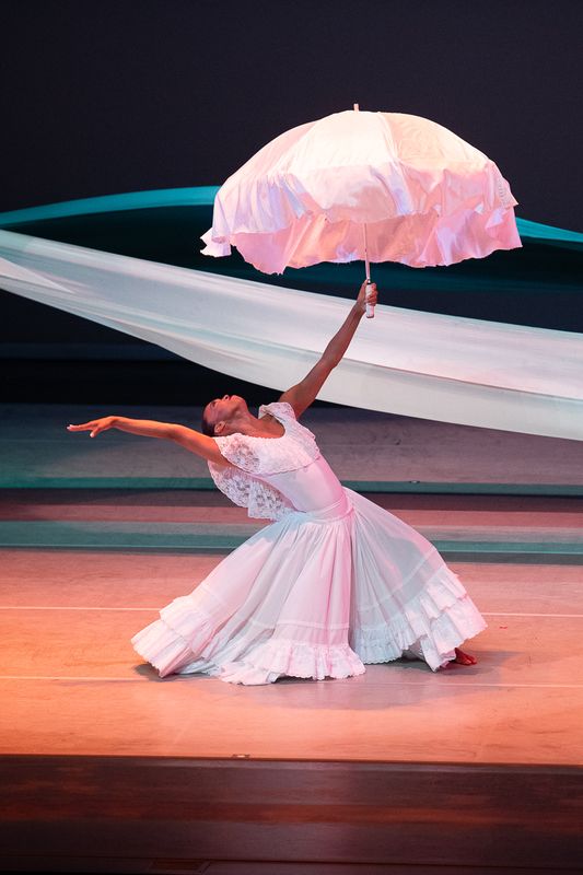 Alvin Ailey American Dance Theater's Constance Stamatiou in Alvin Ailey's Revelations 2023 Ailey Spirit Gala