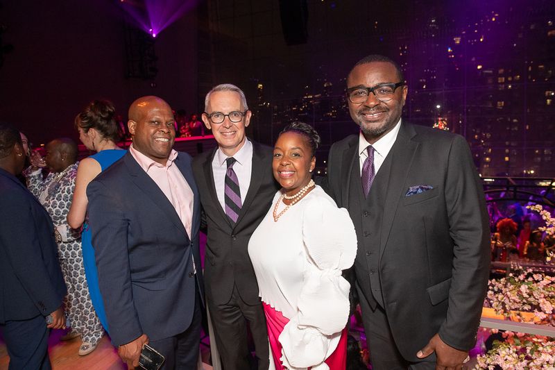 Gala Co-Chairs Rev Dwayne McClary and Dr. Danielle Robinson with Bennett Rink and Robert Battle at the 2023 Ailey Spirit Gala