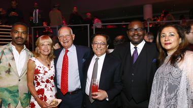 Artistic Director Robert Battle with DeJuan Wilson, the Kapoors, and the Wallachs at the 2023 Ailey Spirit Gala