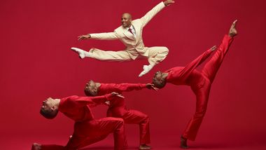 Alvin Ailey American Dance Theater's Y. Lebrun, P. Coker, X. Mack, R. Maurice in Alvin Ailey's For 'Bird' - With Love