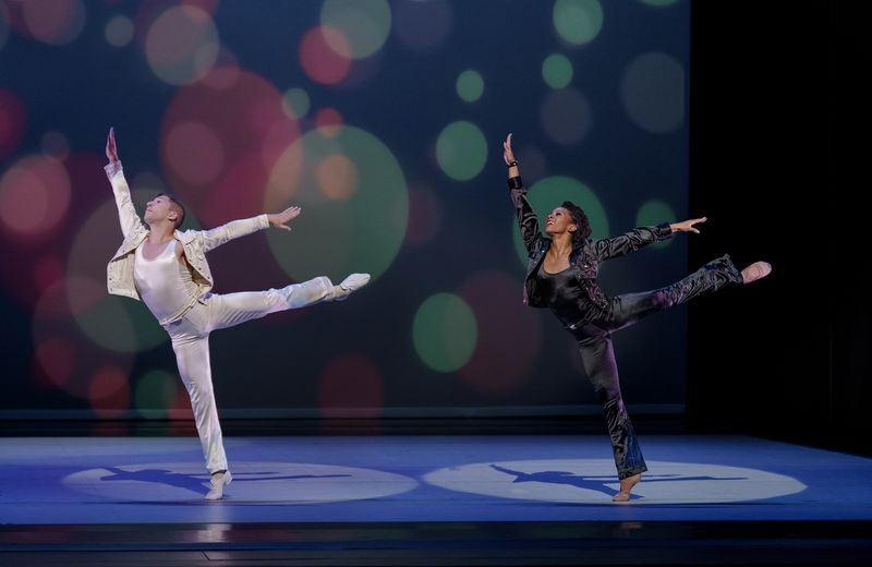 Alvin Ailey American Dance Theater's Patrick Coker and Jacquelin Harris in Alvin Ailey's Pas de Duke