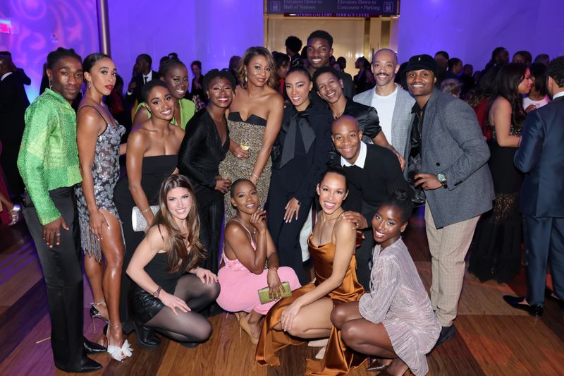 Board Member and Co-Chair Sela Thompson Collins with Ailey Company members at the 2024 Washington D.C. Gala