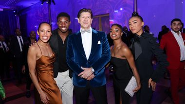 Co-Chair Lyndon Boozer with Ailey Company members at the 2024 Washington D.C. Gala