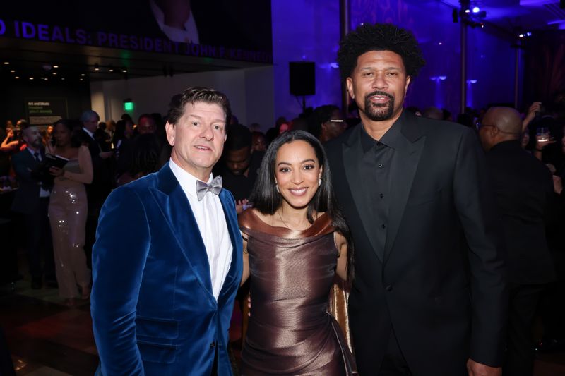 Co-Chair Lyndon Boozer, Angela Rye, and Jalen Rose at Ailey's 2024 Washington D.C. Gala