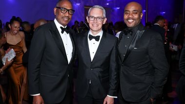 Co-Chair Yelberton Watkins, Ailey Executive Director Bennett Rink, and Rep. Alan B. Williams at the 2024 Washington D.C. Gala