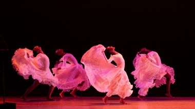 AAADT's C.Stamatiou, J.Harris, S.Figgins and C. Dartey in Alvin Ailey's Cry, 2024 Opening Night Gala tribute to Judith Jamison