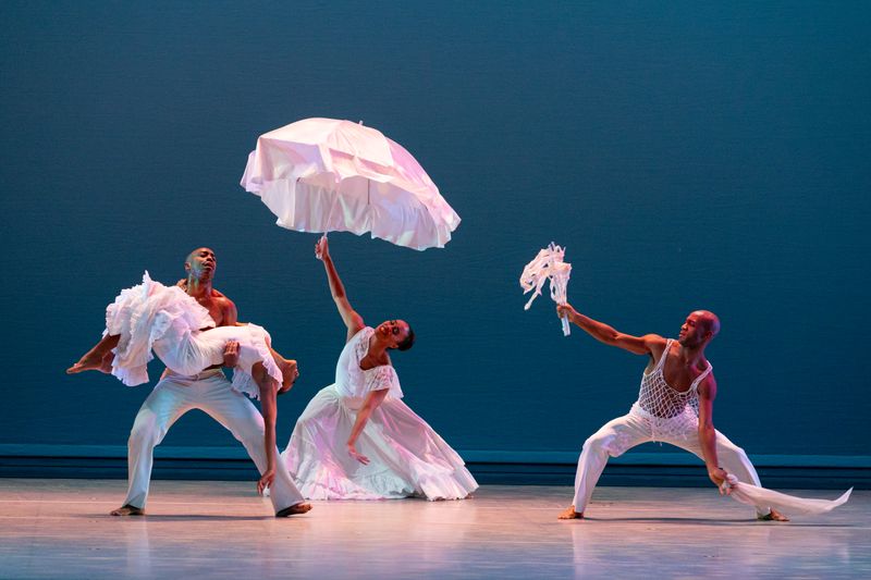 AAADT's R.Maurice, J. Harris, C.Stamatiou and X.Mack in Alvin Ailey's Revelations