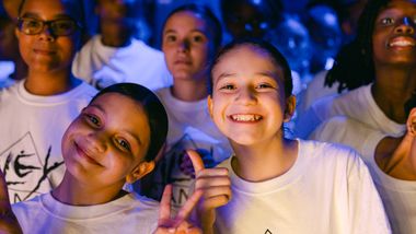 Backstage at the AileyCamp Newark final performance 2023