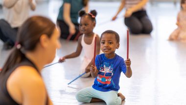 Tiny Steps at Ailey Extension with Jessie Whelan. Photo by Danica Paulos