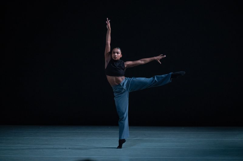 Ailey II's Carley Cruzat Brooks in Houston Thomas' Down the Rabbit Hole. Photo by Nir Arieli