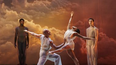 Alvin Ailey American Dance Theater's J. Harris, Y. Lebrun, I. Day, and J. Obremski in Lar Lubovitch's Many Angels
