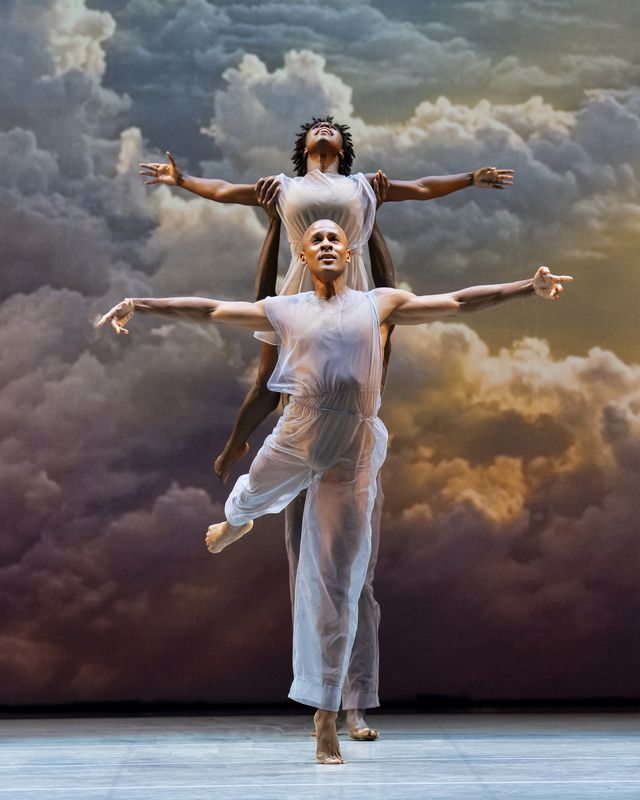 Alvin Ailey American Dance Theater's Yannick Lebrun, Ashley Green and Isaiah Day in Lar Lubovitch's Many Angels