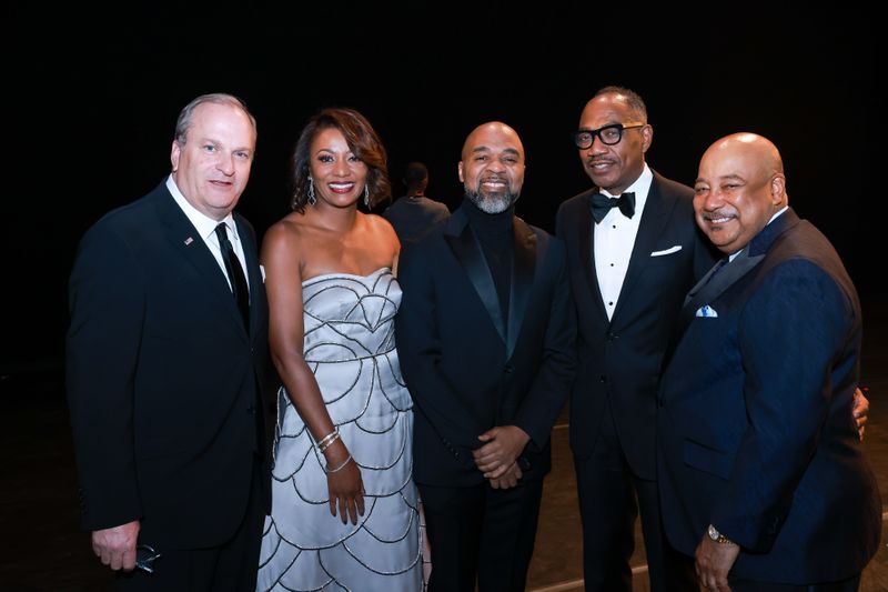 Southern Company's Bryan Anderson, Interim Artistic Director Matthew Rushing and the 2025 DC Gala Co-Chairs Sela Thompson Collins, Anthony Lewis and Yelberton Watkins
