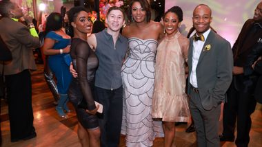 Co-Chair Sela Thompson Collins with members of Alvin Ailey American Dance Theater at the 2025 Washington, DC Gala