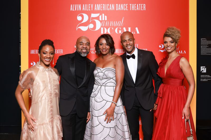 Matthew Rushing, Sela Thompson Collins and Alvin Ailey American Dance Theater members at the 2025 Washington, DC Gala