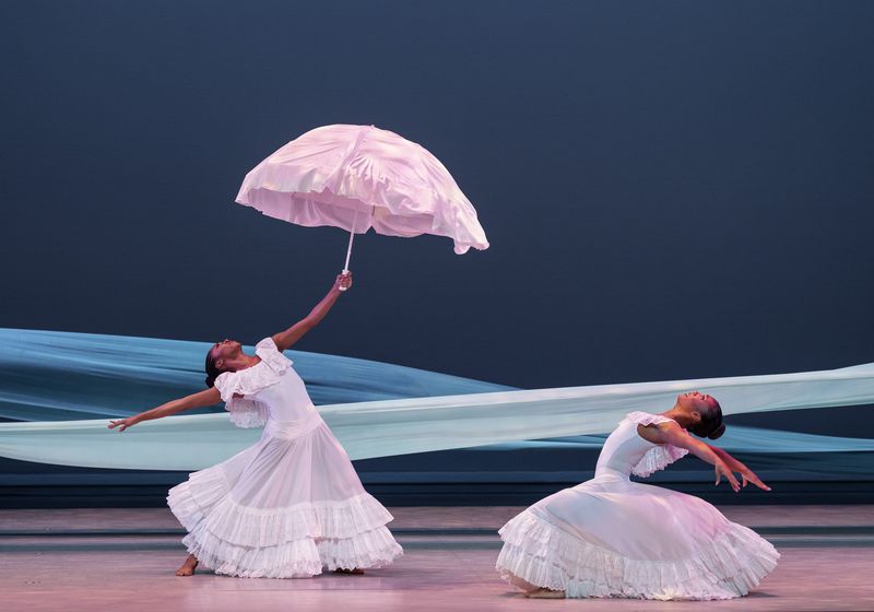 Alvin Ailey American Dance Theater's Corrin Mitchell and Hannah Richardson in Alvin Ailey's Revelations