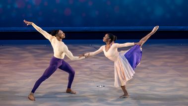 Ailey IIs Xhosa Scott and Kiri Moore in Alvin Aileys The Lark Ascending. Photo by Danica Paulos