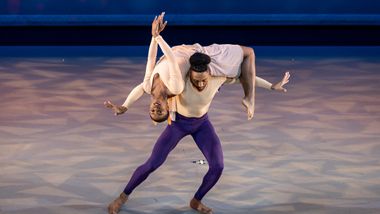 Ailey IIs Xhosa Scott and Kiri Moore in Alvin Aileys The Lark Ascending. Photo by Danica Paulos.