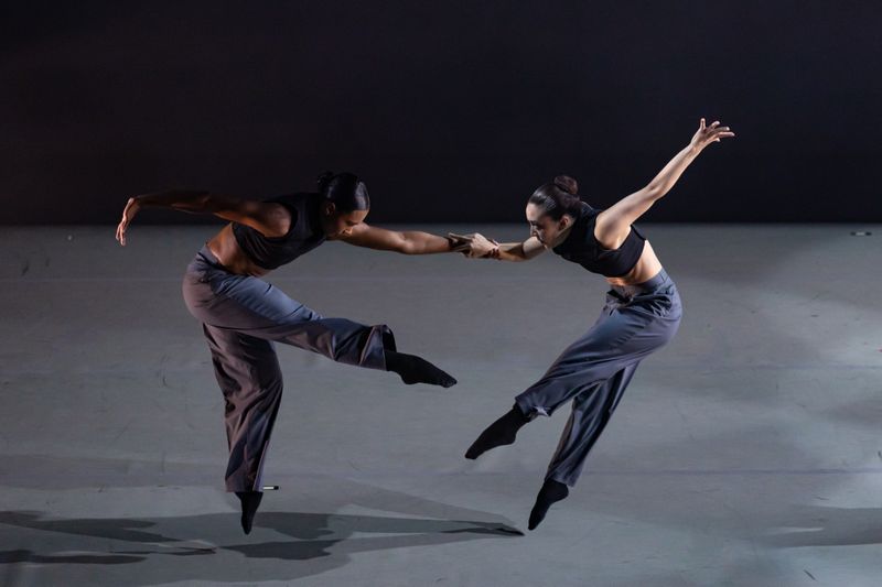 Ailey II's Carley Cruzat Brooks and Jennifer M. Gerken in Houston Thomas' Down the Rabbit Hole. Photo by Danica Paulos