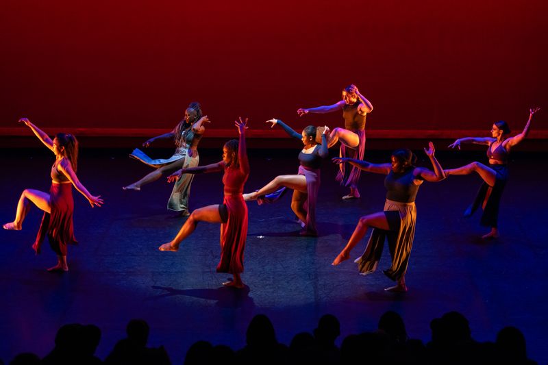 Graham with Sierra Sanders Voices and Visions Performance 2025. Photo by Danica Paulos