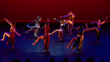 Graham with Sierra Sanders Voices and Visions Performance 2025. Photo by Danica Paulos
