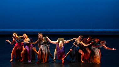 Graham with Sierra Sanders Voices and Visions Performance 2025. Photo by Danica Paulos