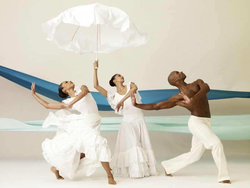 Former Ailey dancers Linda Celeste Sims, Alicia Graf Mack, and Glenn Allen Sims in Alvin Ailey's Revelations