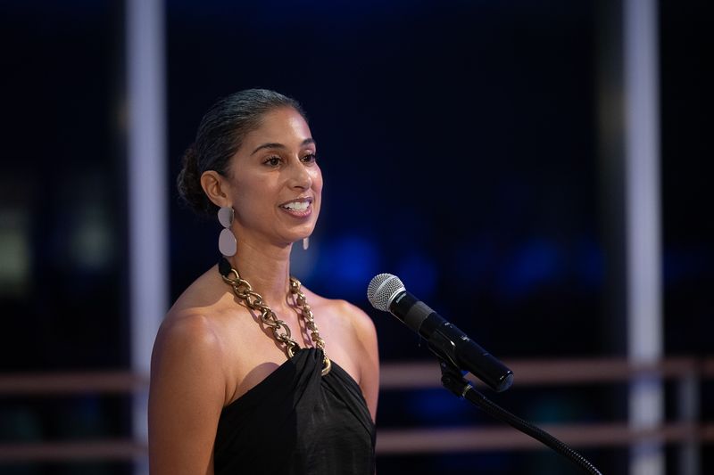 AILEY Artistic Director Alicia Graf Mack shares remarks at her welcome event