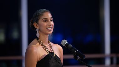 AILEY Artistic Director Alicia Graf Mack shares remarks at her welcome event
