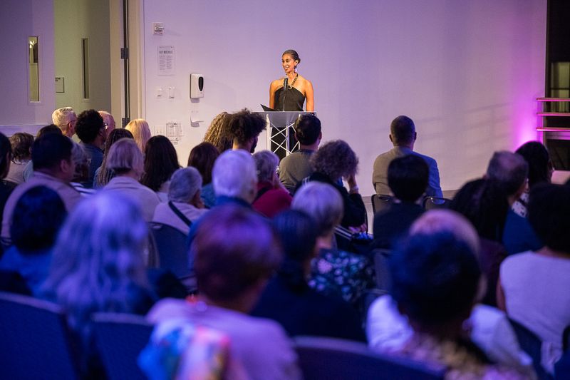 AILEY Artistic Director Alicia Graf Mack shares remarks at her welcome event