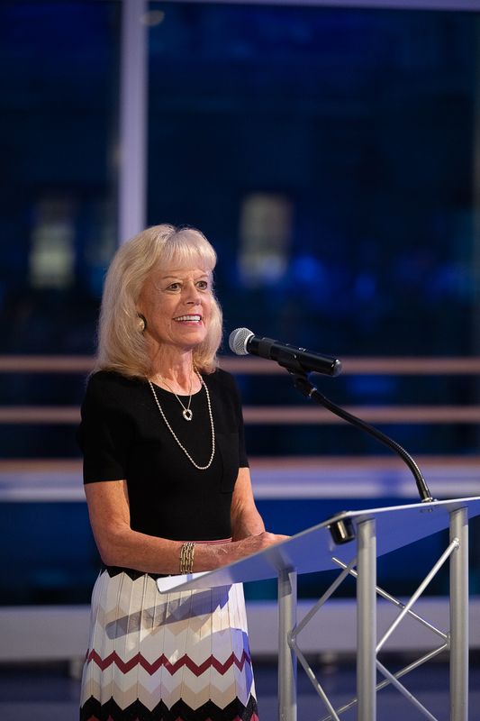 AILEY Board Chair Daria Wallach remarks during Alicia Graf Mack's welcome event