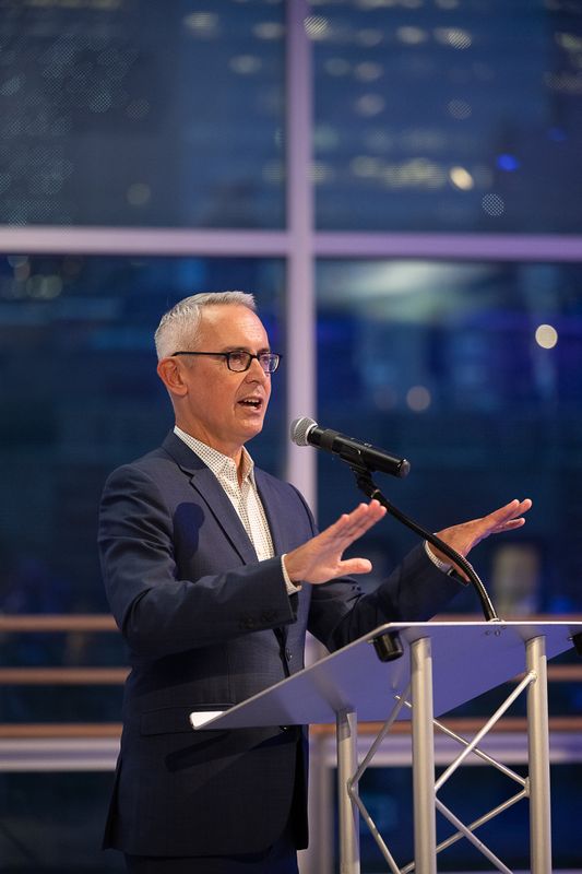 AILEY Executive Director Bennett Rink remarks during Alicia Graf Mack's welcome event