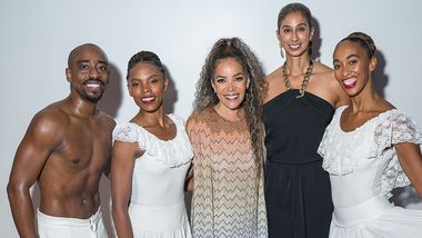 Sunny Hostin with Alicia Graf Mack and AAADT's Constance Stamatiou, Samantha Figgins, and Renaldo Maurice
