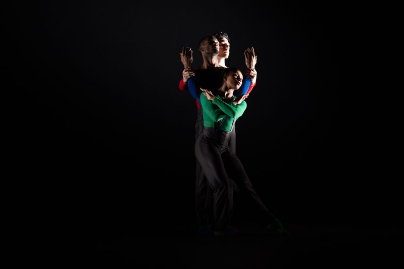 Ailey II's C. Brooks X. Logan and E. Vidana in MyKal Stromile's Third Person Point of View. Photo by Nir Arieli