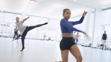 Alvin Ailey American Dance Theater rehearsing Blink of an Eye