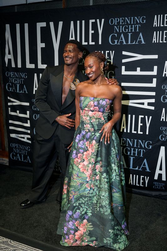 Alvin Ailey American Dance Theater's Leonardo Brito and Coral Dolphin at Ailey's 2025 Opening Night Gala