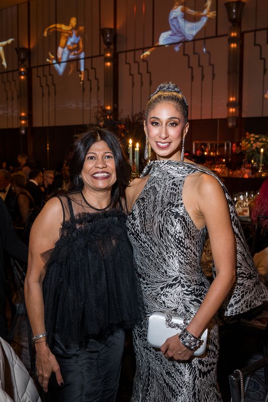 Board Member Lata Reddy and Artistic Director Alicia Graf Mack at Ailey's 2025 Opening Night Gala