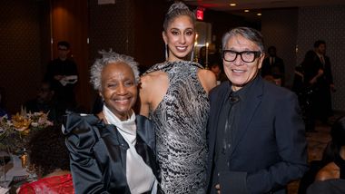 Artistic Director Emerita Ailey II Sylvia Waters, Artistic Director Alicia Graf Mack, Former Associate Artistic Director Masazumi Chaya at Ailey's 2025 Opening Night Gala