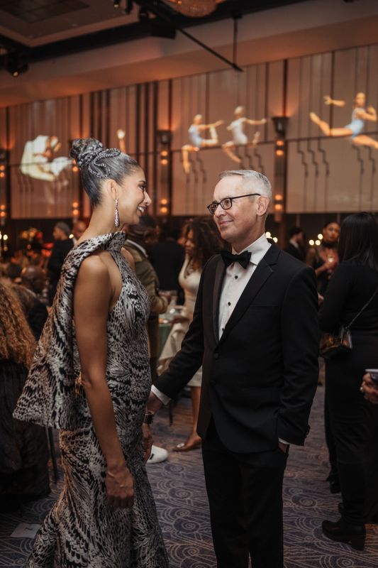 Alvin Ailey American Dance Theater's Artistic Director Alicia Graf Mack with Executive Director Bennett Rink at the 2025 Opening Night Gala